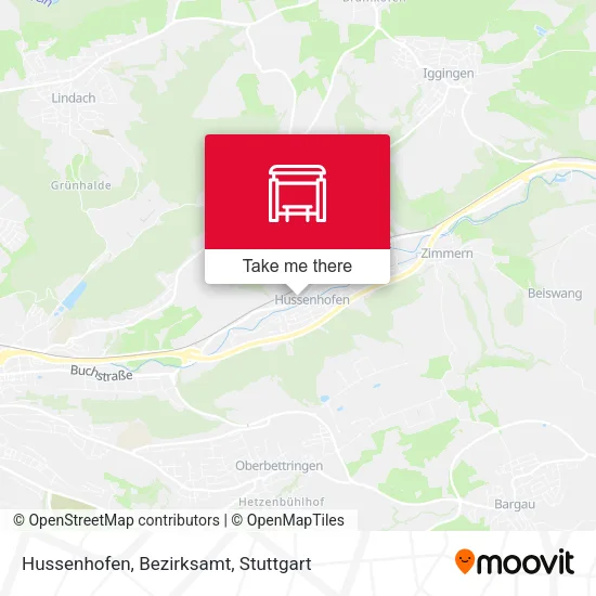 Карта Hussenhofen, Bezirksamt