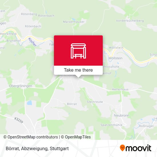 Карта Börrat, Abzweigung