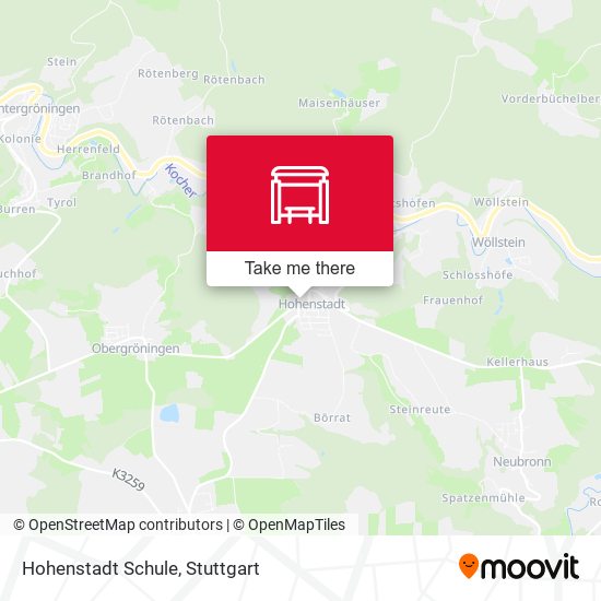 Hohenstadt Schule map