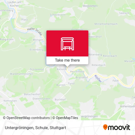 Карта Untergröningen, Schule