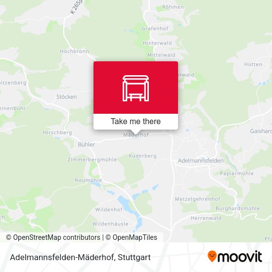 Adelmannsfelden-Mäderhof map