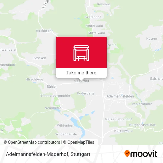 Карта Adelmannsfelden-Mäderhof