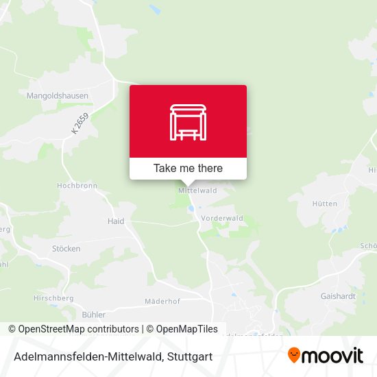 Карта Adelmannsfelden-Mittelwald