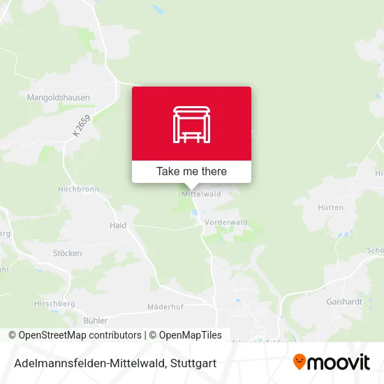 Карта Adelmannsfelden-Mittelwald