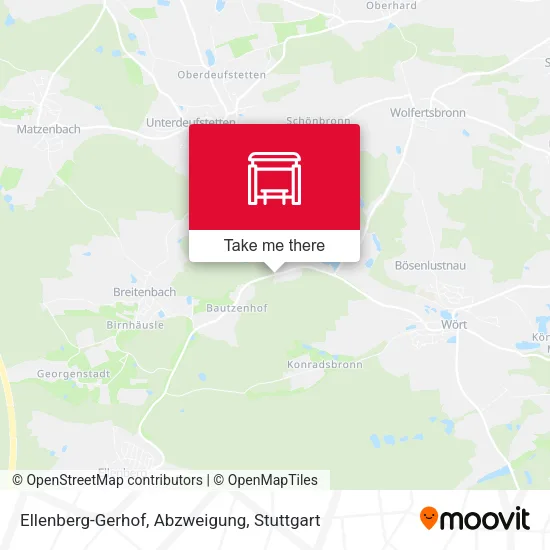 Карта Ellenberg-Gerhof, Abzweigung