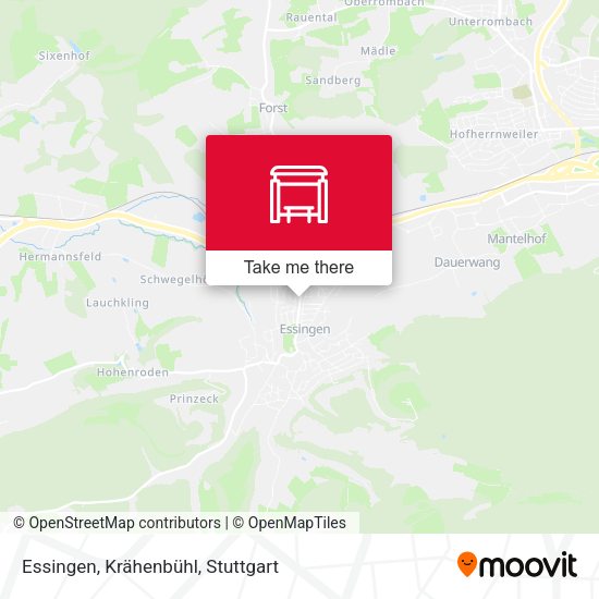 Essingen, Krähenbühl map