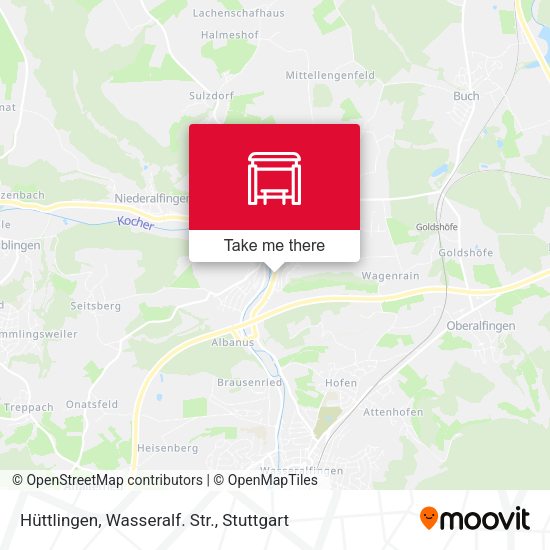 Hüttlingen, Wasseralf. Str. map