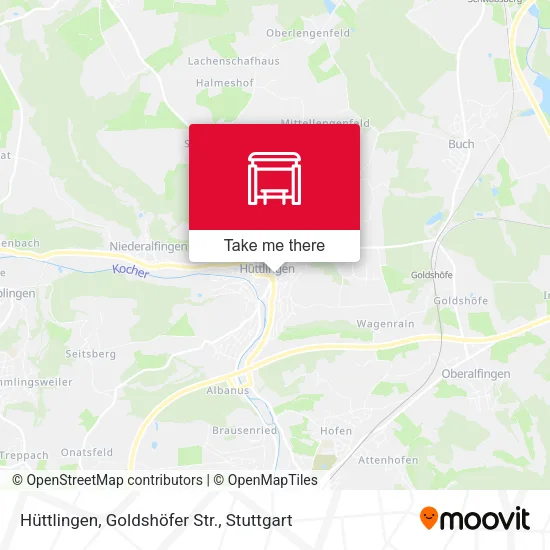 Карта Hüttlingen, Goldshöfer Str.