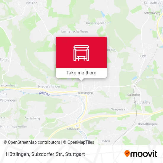 Карта Hüttlingen, Sulzdorfer Str.