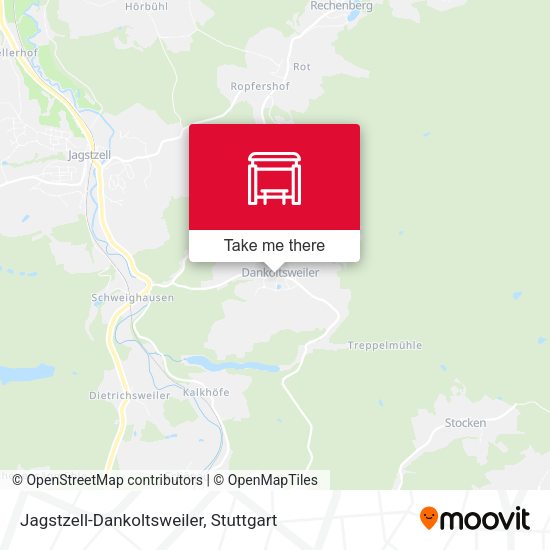 Карта Jagstzell-Dankoltsweiler