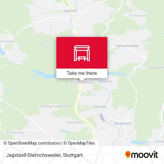 Jagstzell-Dietrichsweiler map