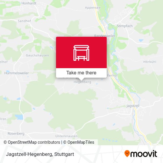 Карта Jagstzell-Hegenberg