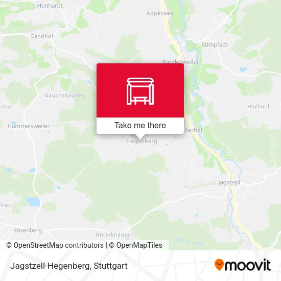 Карта Jagstzell-Hegenberg