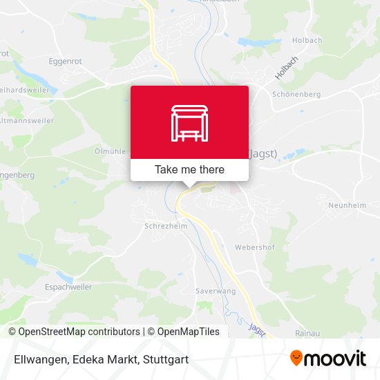Ellwangen, Edeka Markt map