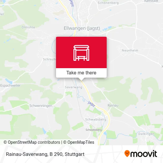 Карта Rainau-Saverwang, B 290