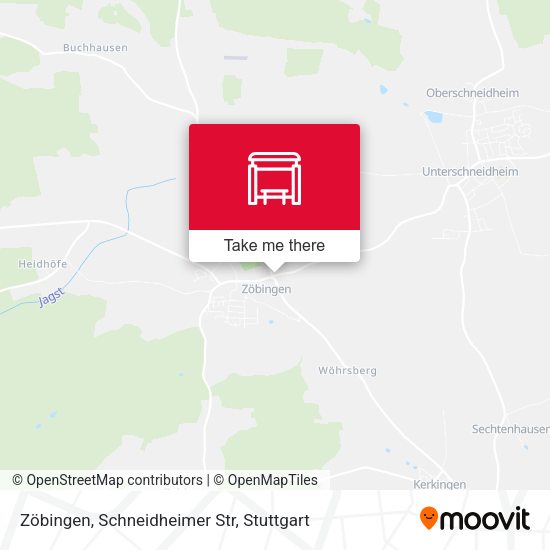 Zöbingen, Schneidheimer Str map