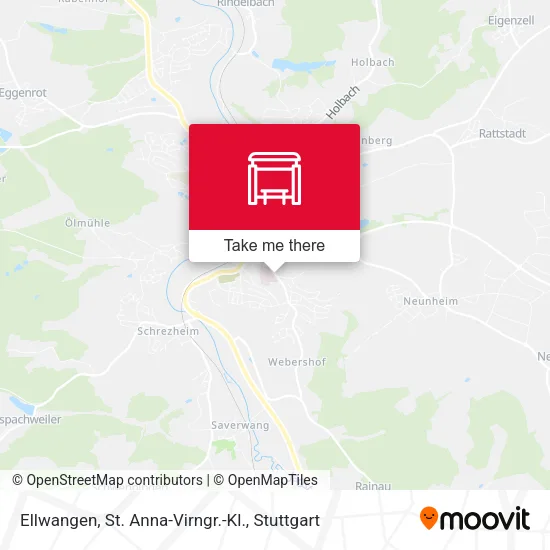 Карта Ellwangen, St. Anna-Virngr.-Kl.