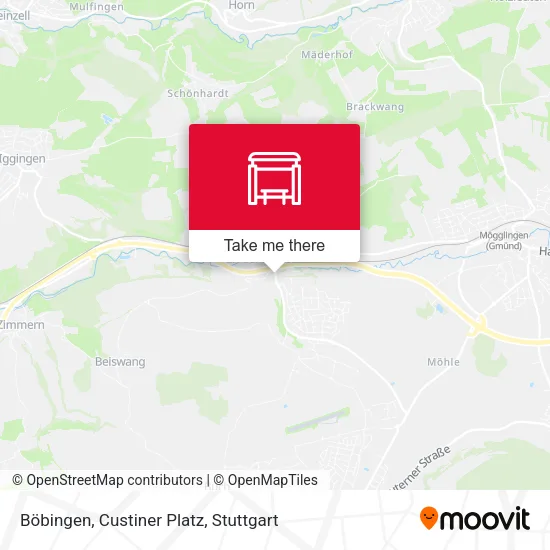 Карта Böbingen, Custiner Platz