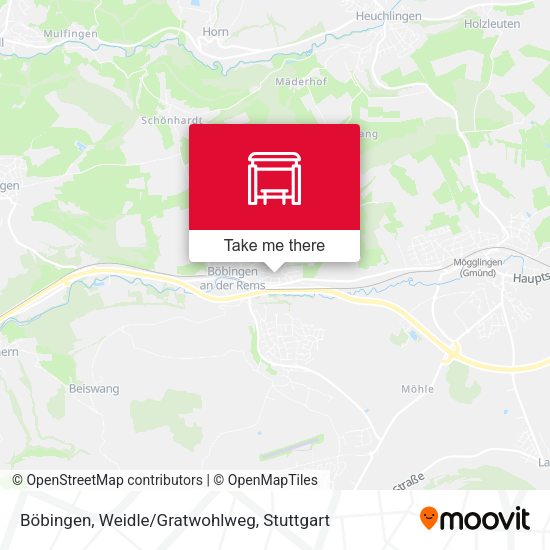 Böbingen, Weidle/Gratwohlweg map