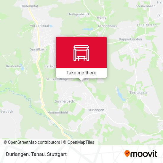 Карта Durlangen, Tanau