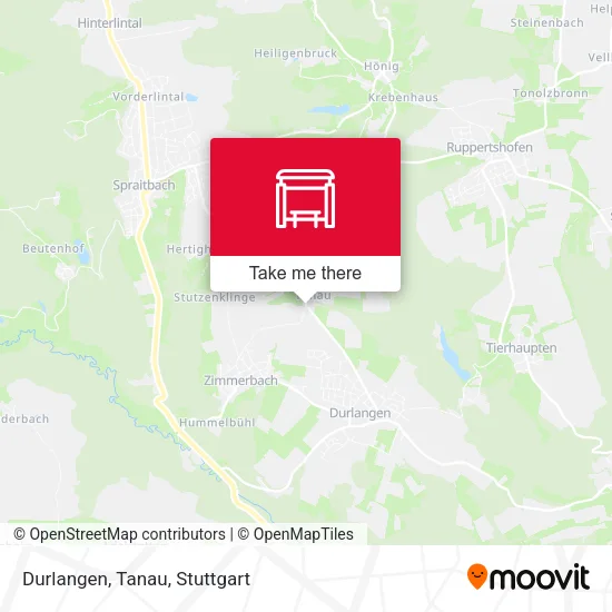 Карта Durlangen, Tanau