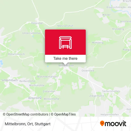 Mittelbronn, Ort map