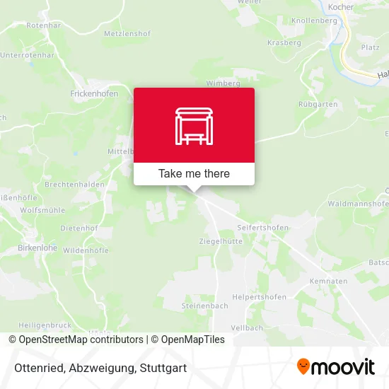 Карта Ottenried, Abzweigung
