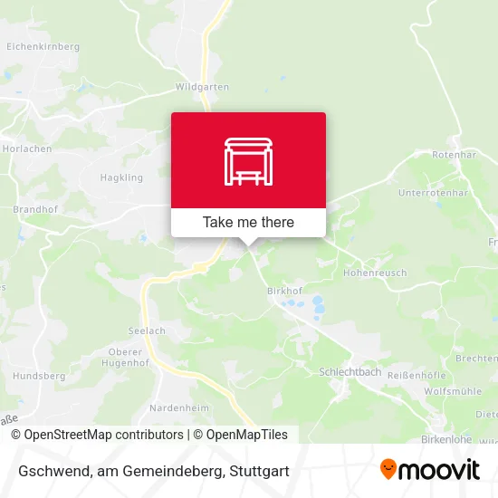Карта Gschwend, am Gemeindeberg