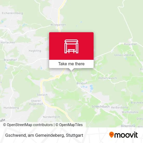 Карта Gschwend, am Gemeindeberg
