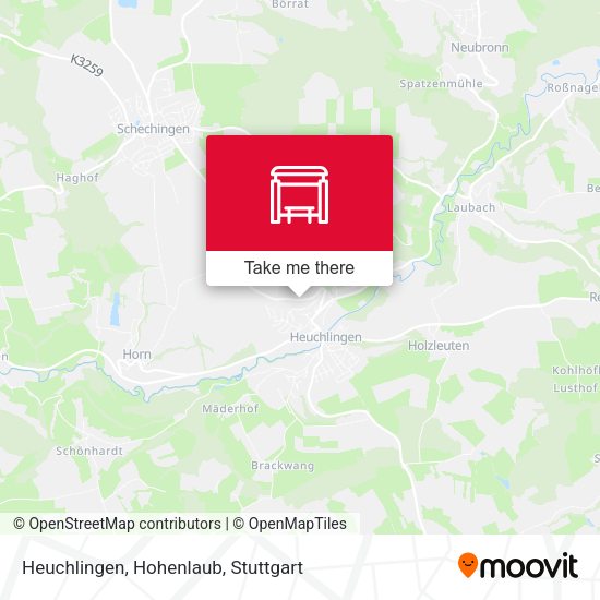 Карта Heuchlingen, Hohenlaub