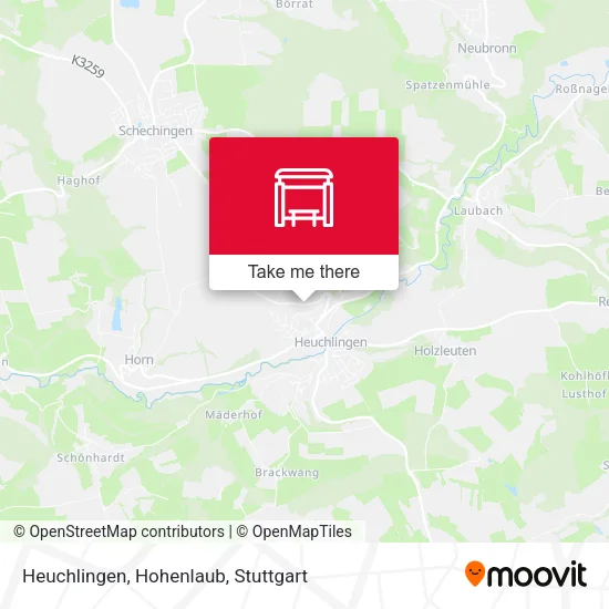 Карта Heuchlingen, Hohenlaub