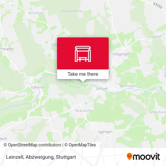 Карта Leinzell, Abzweigung
