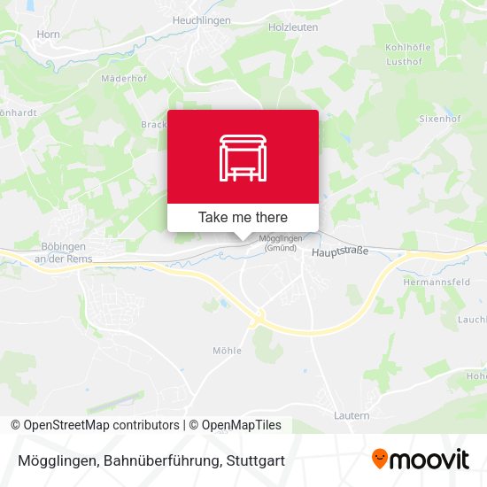 Mögglingen, Bahnüberführung map