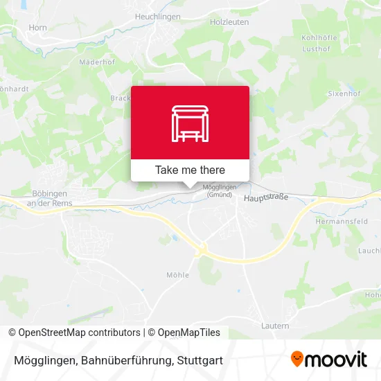 Карта Mögglingen, Bahnüberführung
