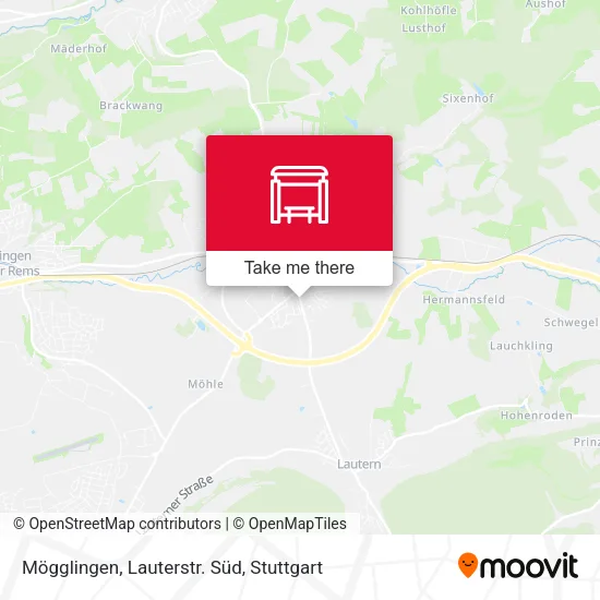 Карта Mögglingen, Lauterstr. Süd
