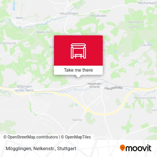 Карта Mögglingen, Nelkenstr.