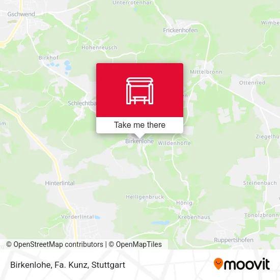 Карта Birkenlohe, Fa. Kunz