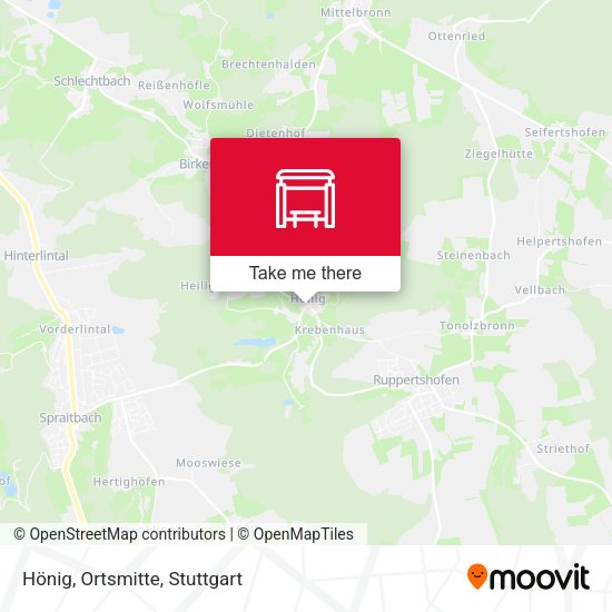 Карта Hönig, Ortsmitte