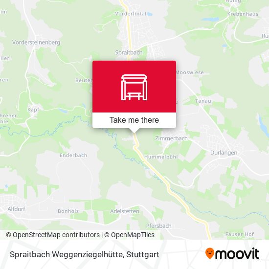 Карта Spraitbach Weggenziegelhütte