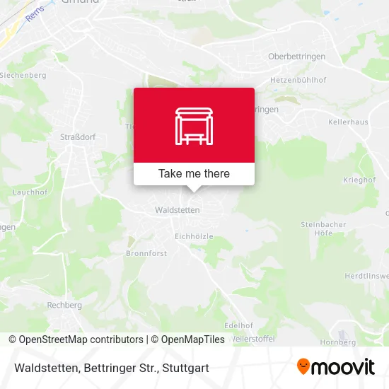 Карта Waldstetten, Bettringer Str.