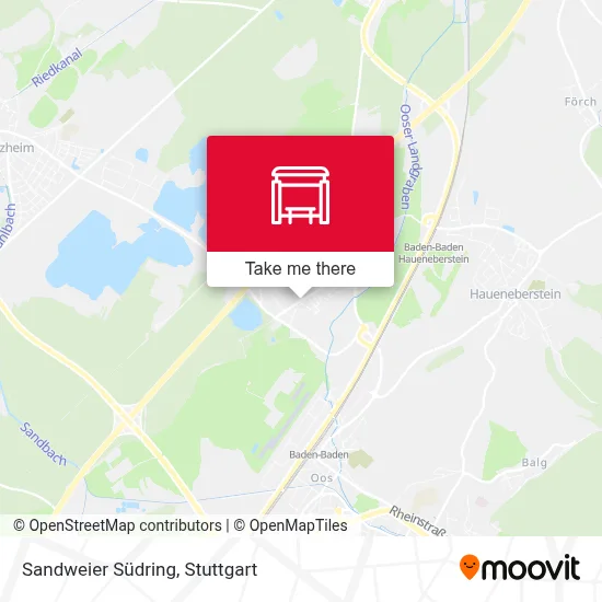 Sandweier Südring map