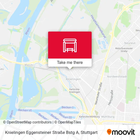 Карта Knielingen Eggensteiner Straße Bstg A