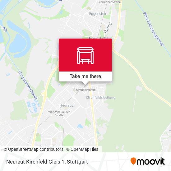Карта Neureut Kirchfeld Gleis 1