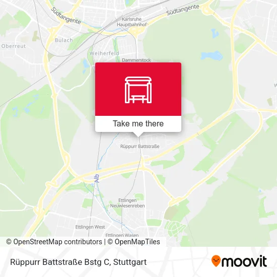 Карта Rüppurr Battstraße Bstg C
