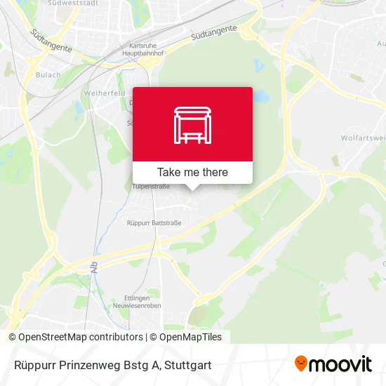 Карта Rüppurr Prinzenweg Bstg A