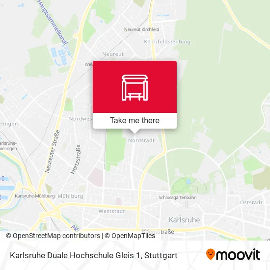 Карта Karlsruhe Duale Hochschule Gleis 1