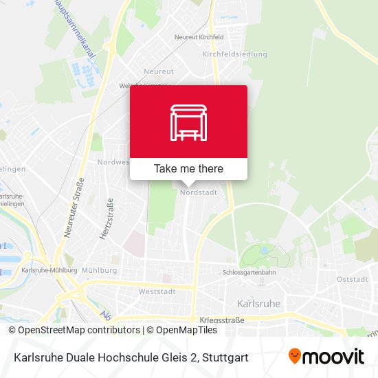 Karlsruhe Duale Hochschule Gleis 2 map