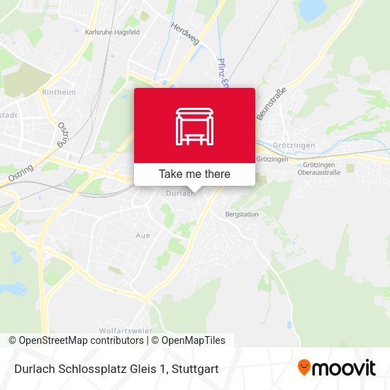 Карта Durlach Schlossplatz Gleis 1