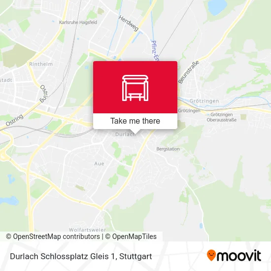 Карта Durlach Schlossplatz Gleis 1