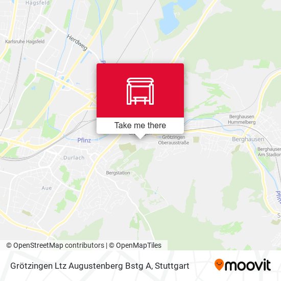 Карта Grötzingen Ltz Augustenberg Bstg A
